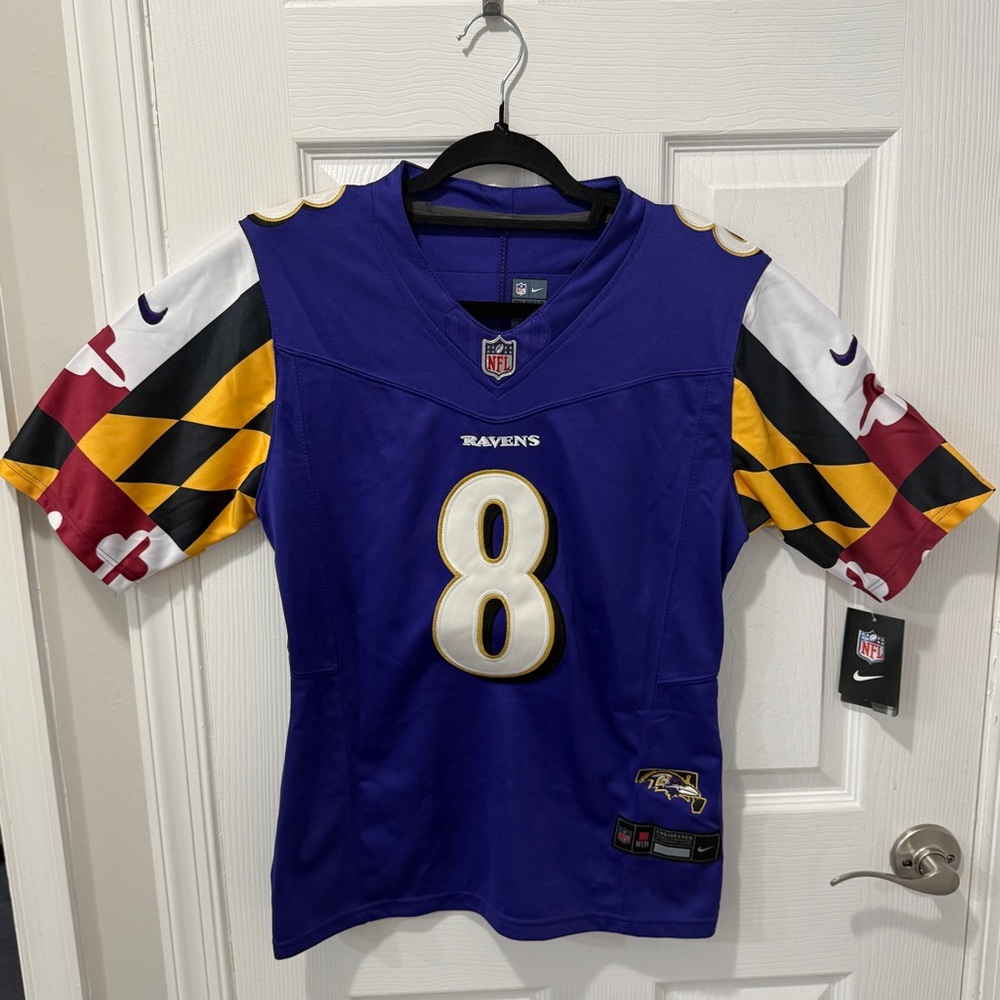 Womens Ravens Maryland Flag Vapor Limited Edition Jersey V2 Large -fits like a M